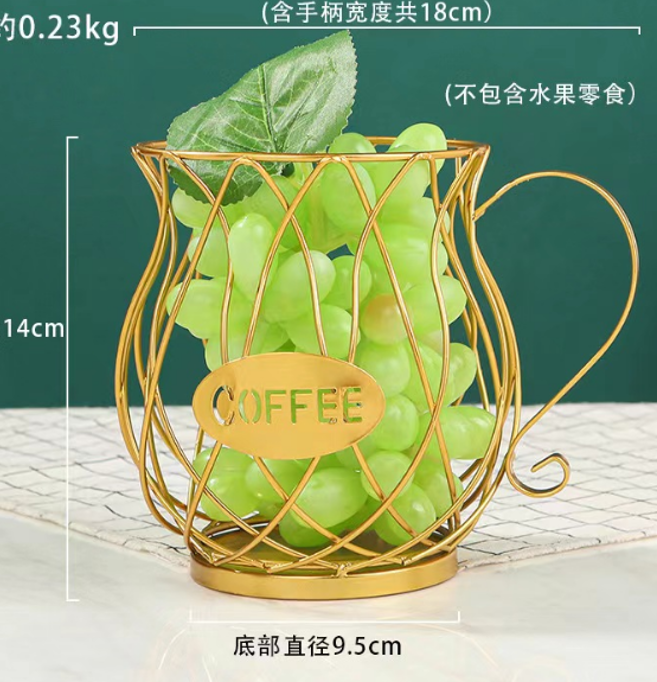 Блюдо VIVA LACY MUG GOLD д/фруктів/18x14x9.5 см (B090059)