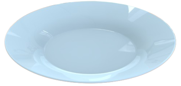 Тарілка LUMINARC PLUMI PARADISE BLUE /22 см/суп. (V9222)
