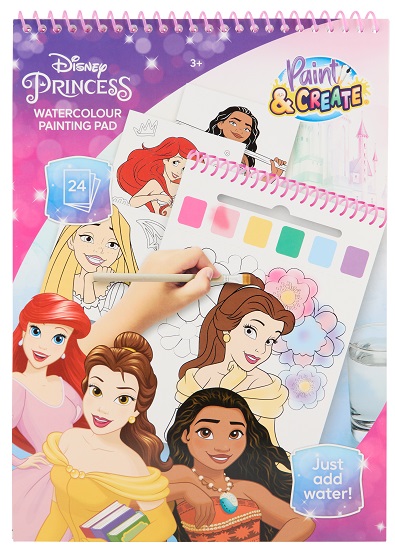 Водна розмальовка 24 аркуші Disney Princess