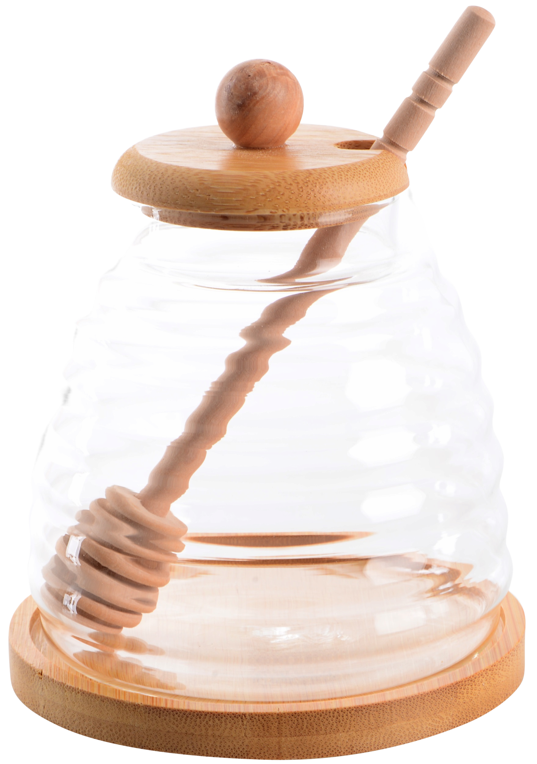 Банка LED HONEY з бамбук.ложк. і кришк./ 480 мл (B060716)