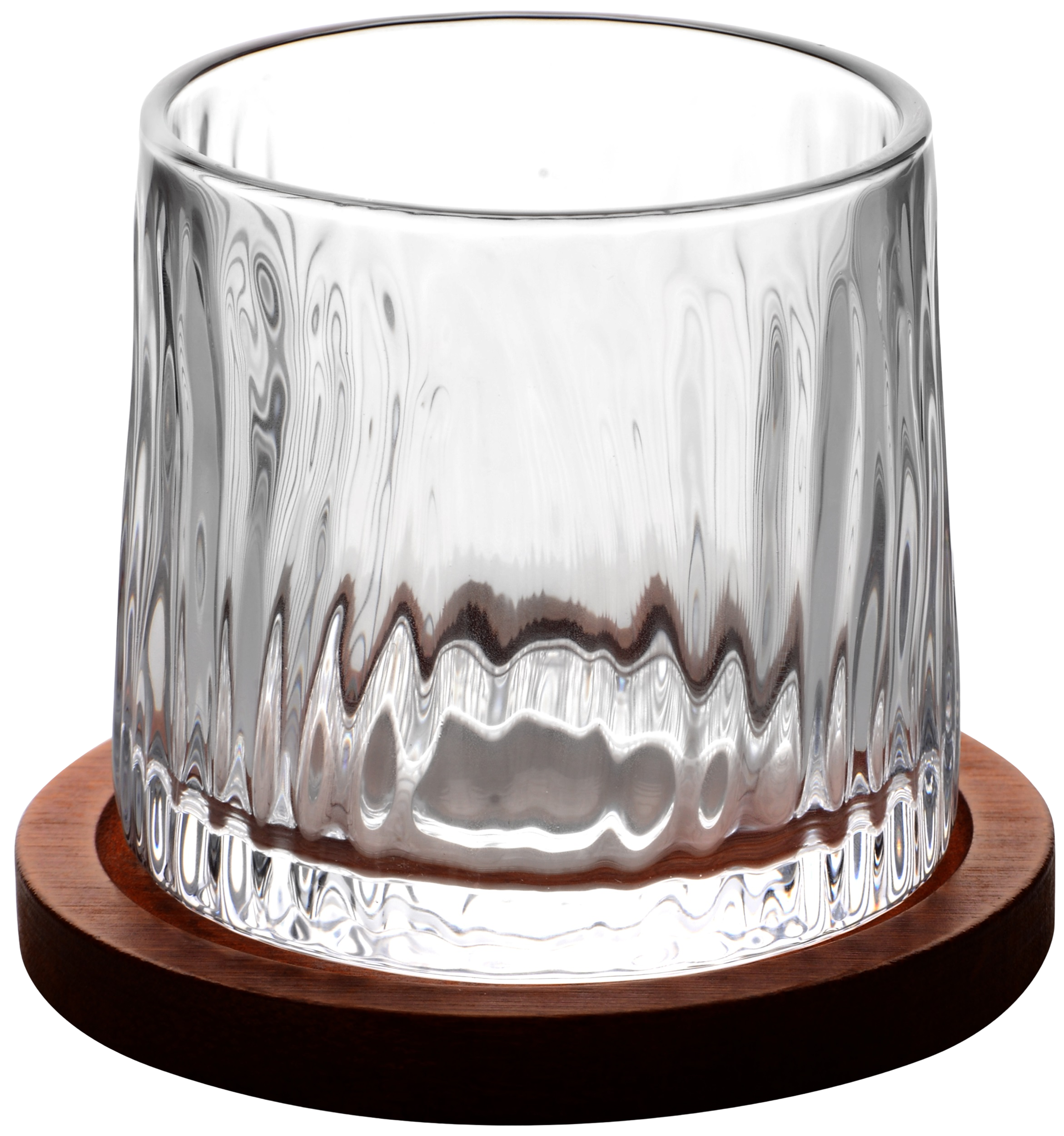 Склянка LED SHTOX LINE з бамбук.підст. /280 мл (B060709)