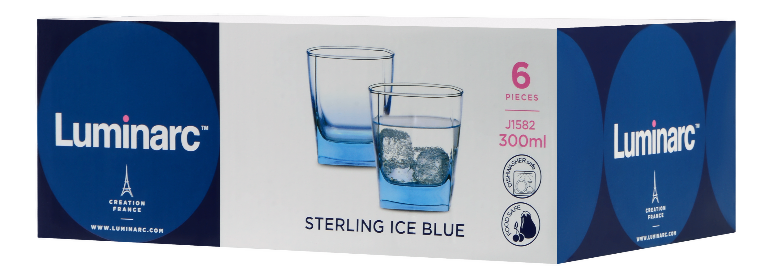 Склянка LUMINARC STERLING ICE BLUE /НАБІР/6х300 мл низьк. (J1582)
