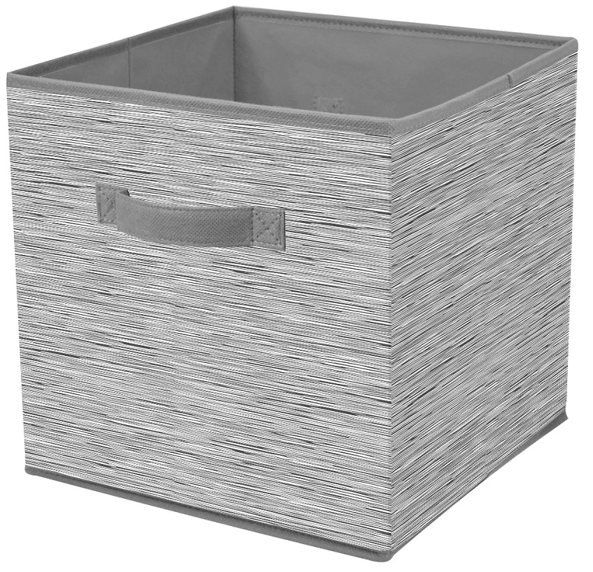 Корзина IDEA HOME NP-104L квад. ткан. Grey 30x30x30 см (NP-104L квад. ткан. Grey)