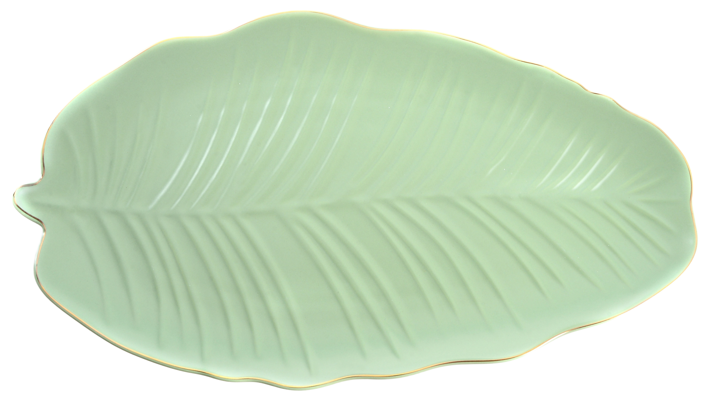 Блюдо Limited Edition Leaf Green Gold