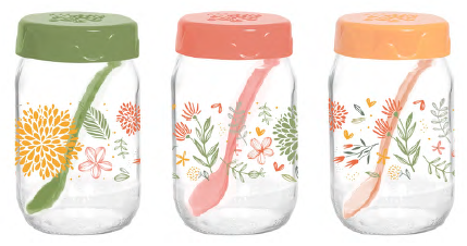 Спецівниця HEREVIN Decorated Spice Jar Set MIX з ложкою 0.370 л (131507-157)