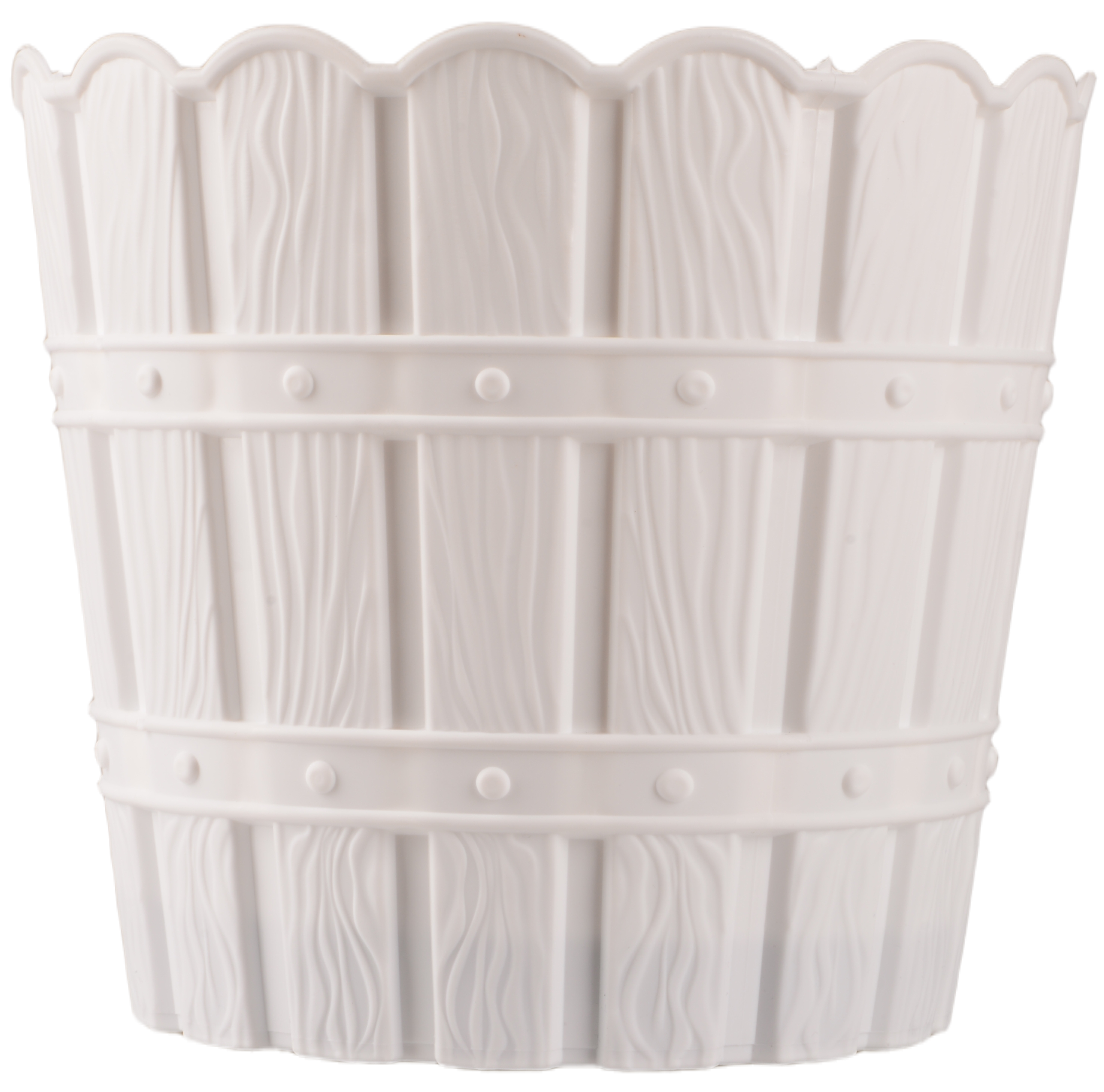Горщик для квітів VIOLET HOUSE 1047 BAMBOO WHITE із дренажем 5 л. (1047 BAMBOO WHITE 5 л.)