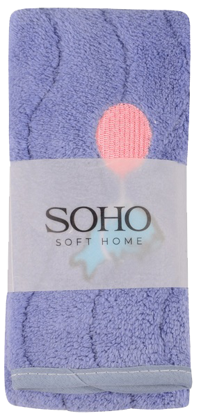 Текстиль банний SOHO Рушник 25*50 см, мікроф. Dolphin Purple упак. 4 шт