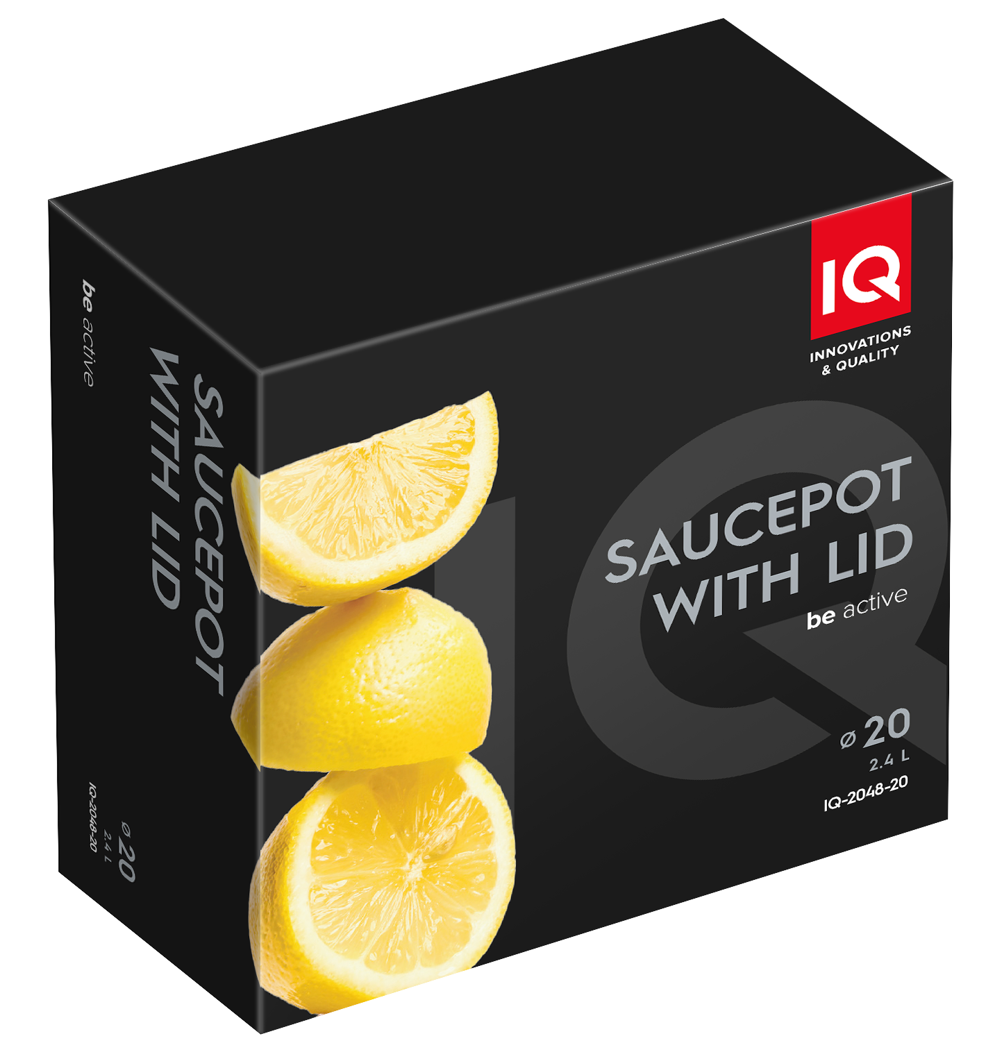 Каструля IQ Be Active алюмінієва 20 см (2.4 л) з кришкою (IQ-2048-20)