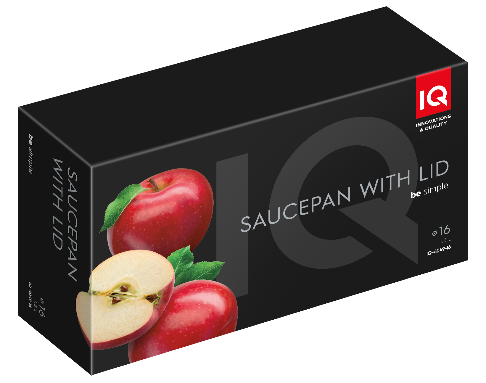 Ківш IQ Be Simple алюмінієвий 16 см (1.3 л) з кришкою (IQ-4049-16)