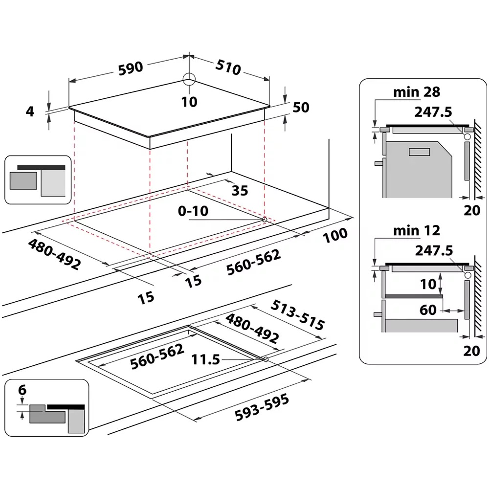 Вбуд. поверхня WHIRLPOOL WB B8360 NE