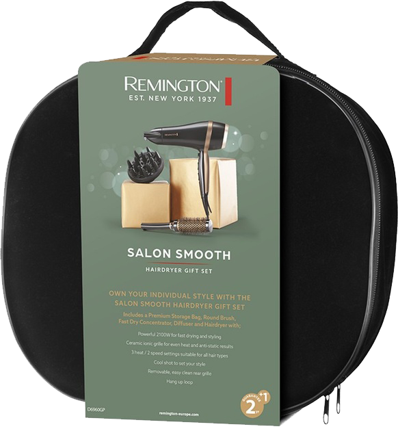 Фен REMINGTON Salon Smooth D6960GP, чорний