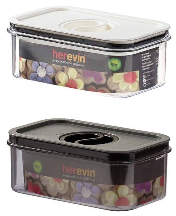 Контейнер HEREVIN Canister-Vacuum Lid-White-Black 0.6 л (161174-000)
