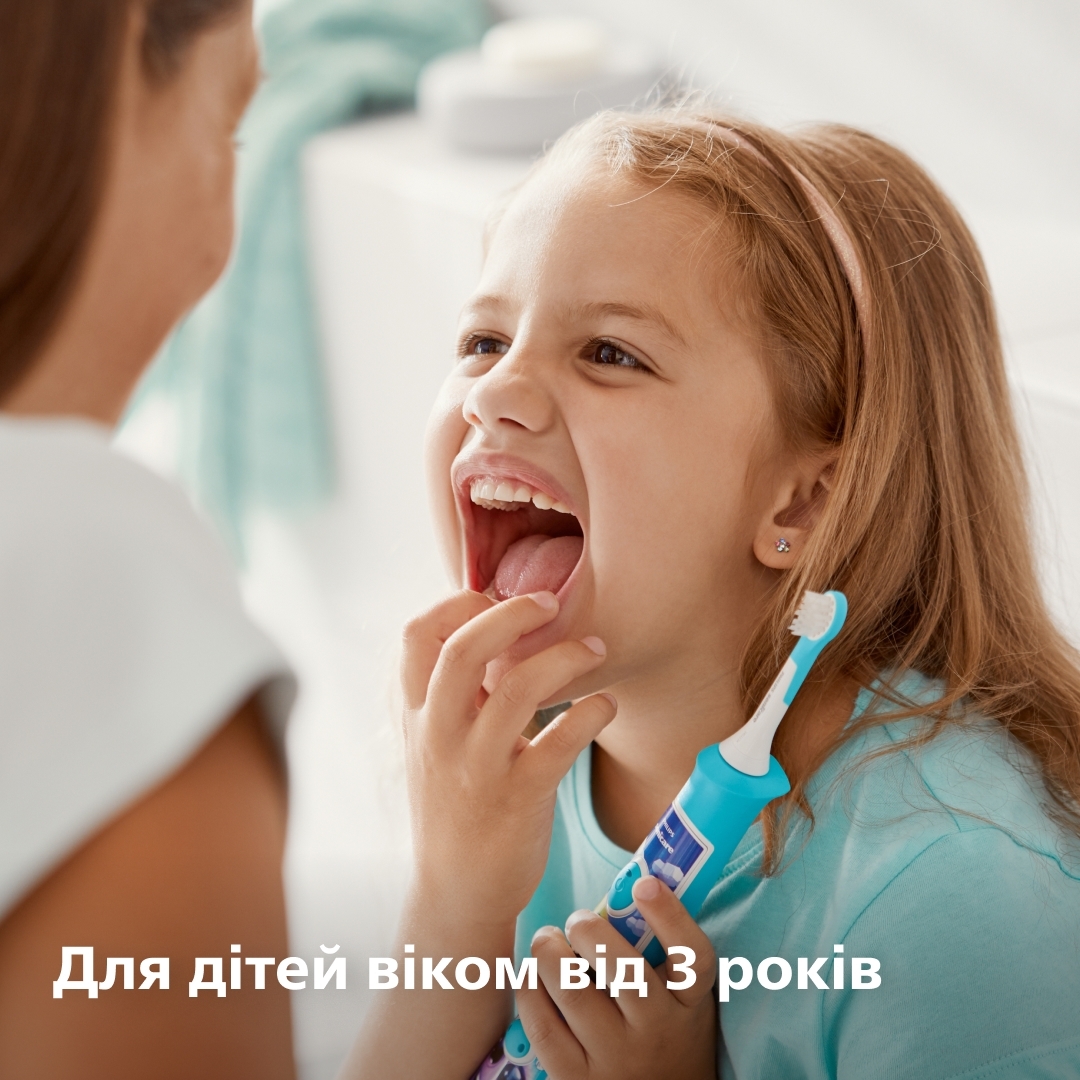 Зубна електрощітка PHILIPS HX6032/90 насадки Kids 3+ років 2 шт