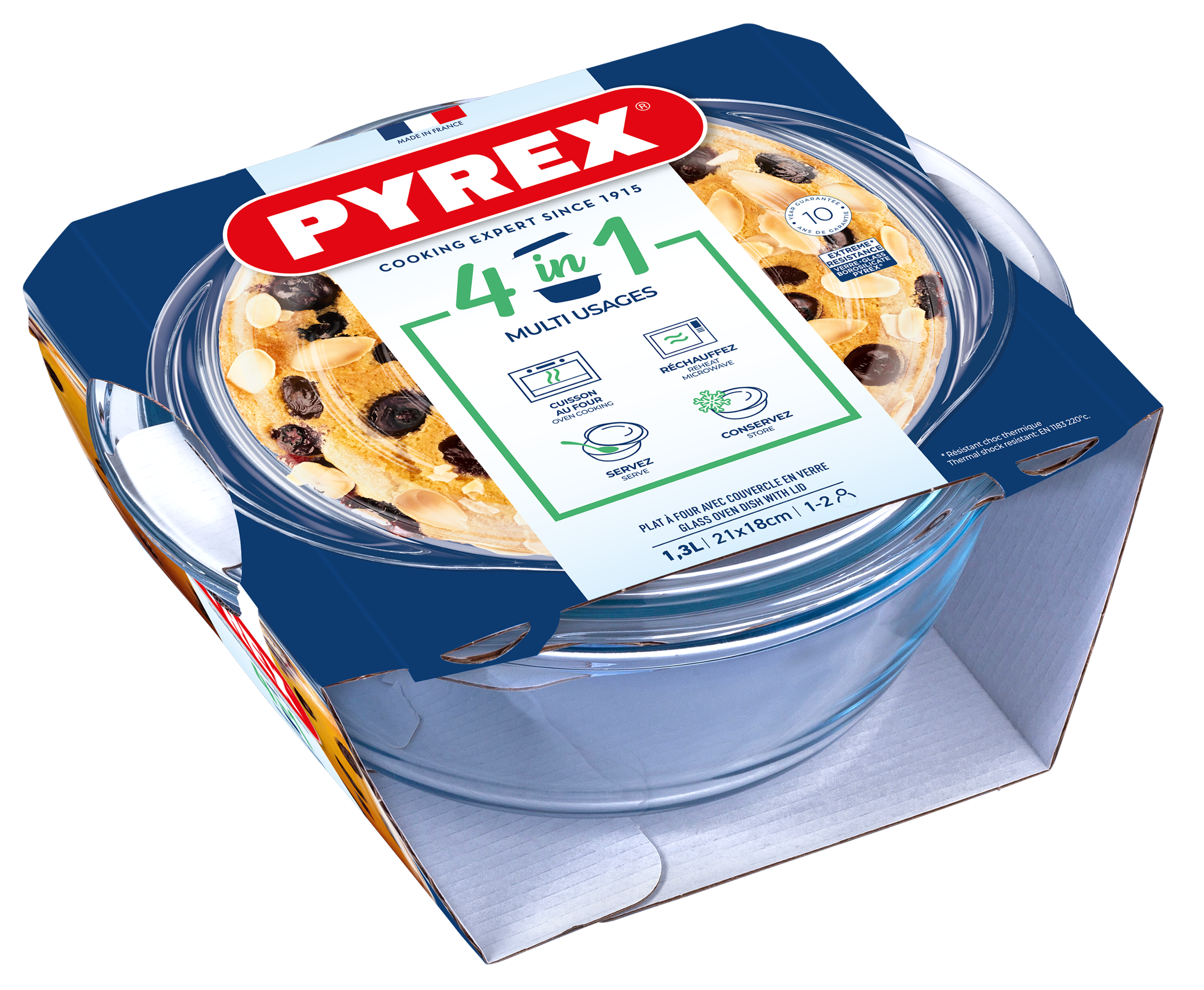 Каструля с/к PYREX кастрюля кругл. 1л + 0,3л (207A000/8643)