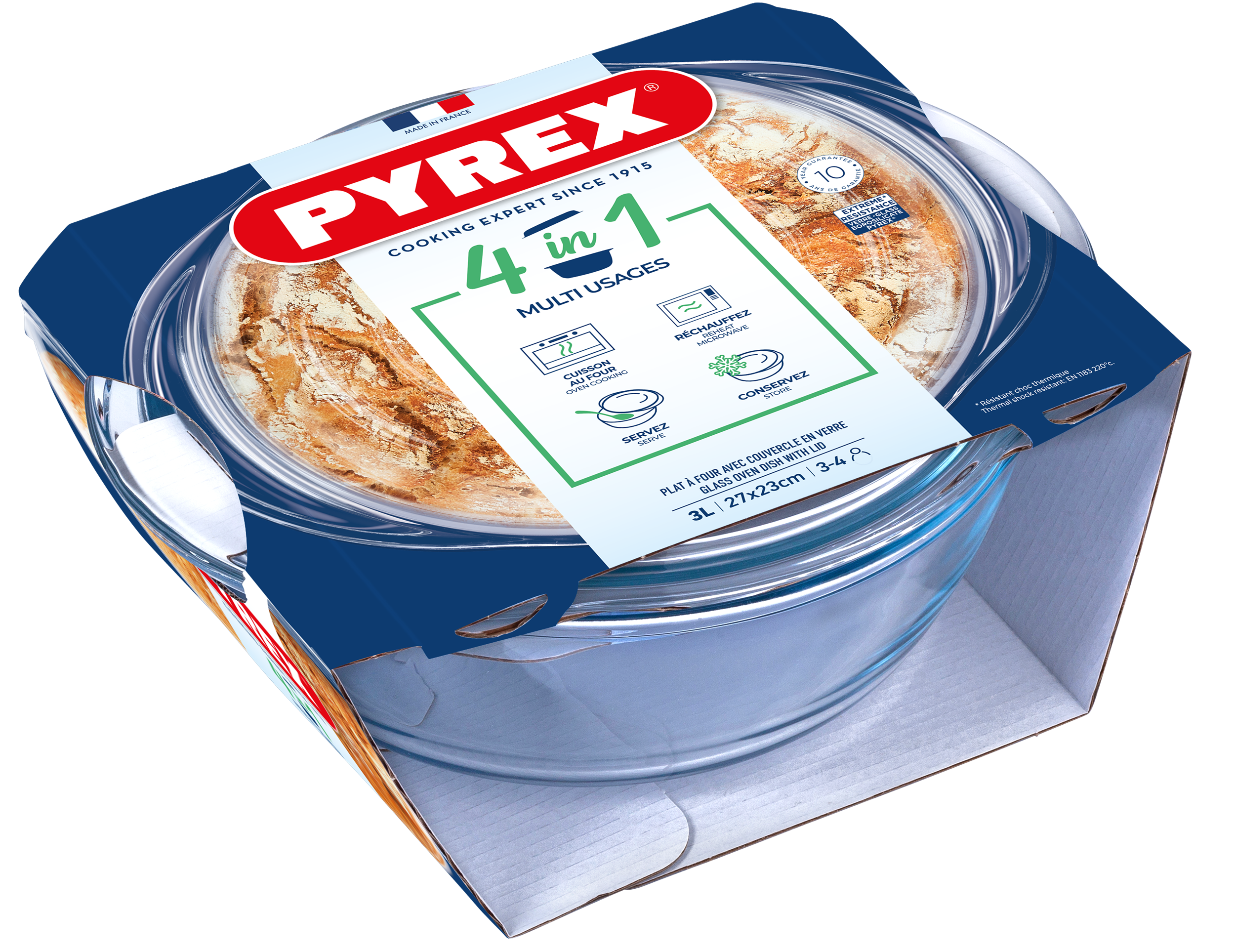 Каструля с/к PYREX кастрюля кругл. 2.3л + 0.7л (208A000/8643)