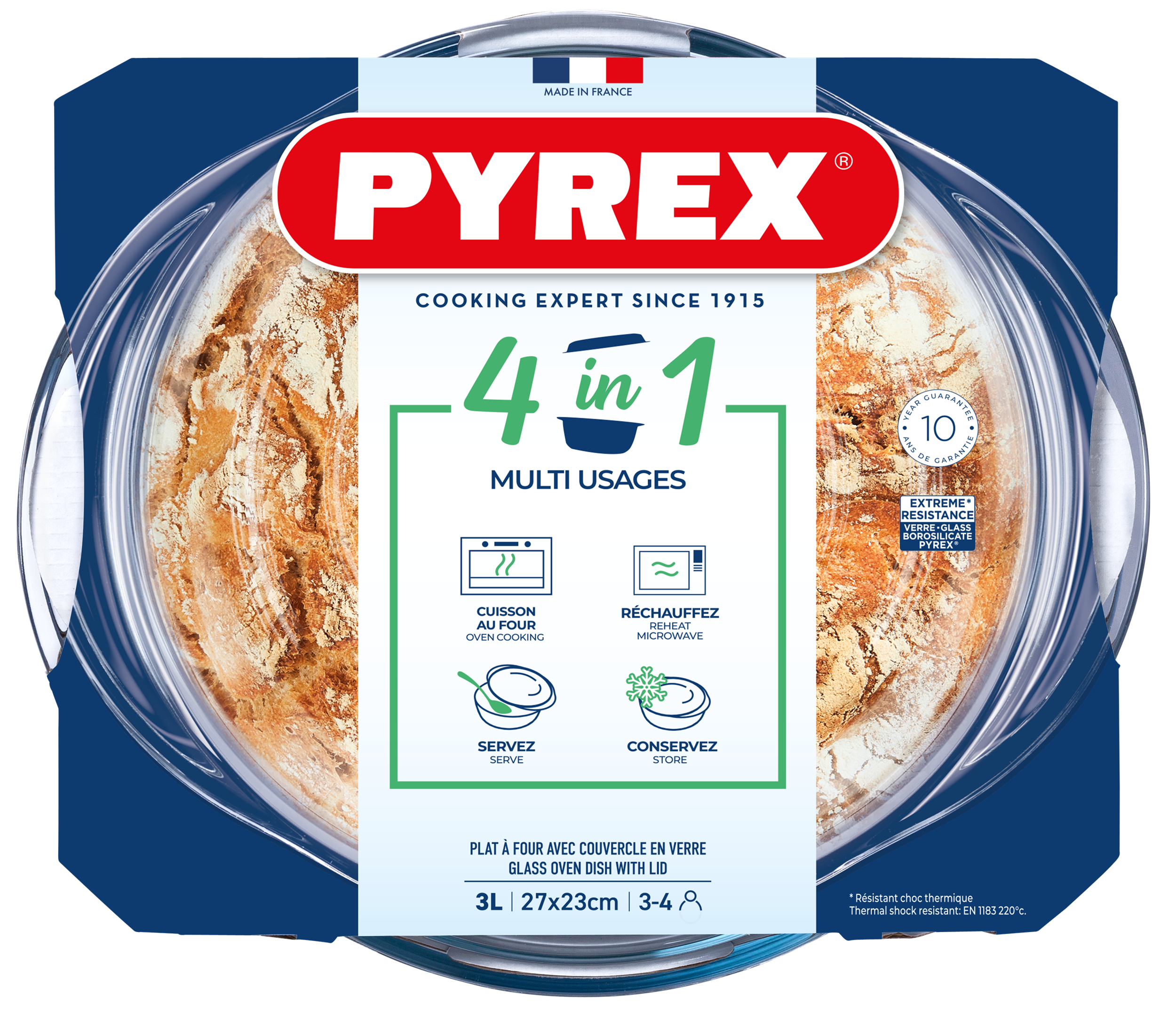 Каструля с/к PYREX кастрюля кругл. 2.3л + 0.7л (208A000/8643)
