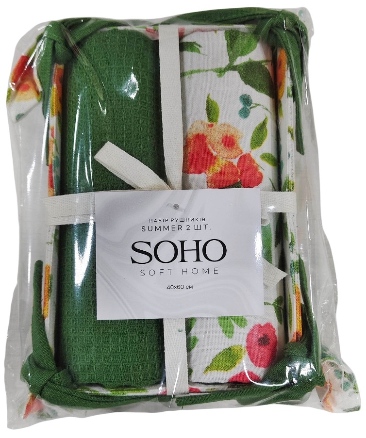 Кухонний текстиль SOHO Наб. руш. 40*60см бавовна 100% Summer хліб. 2 шт.