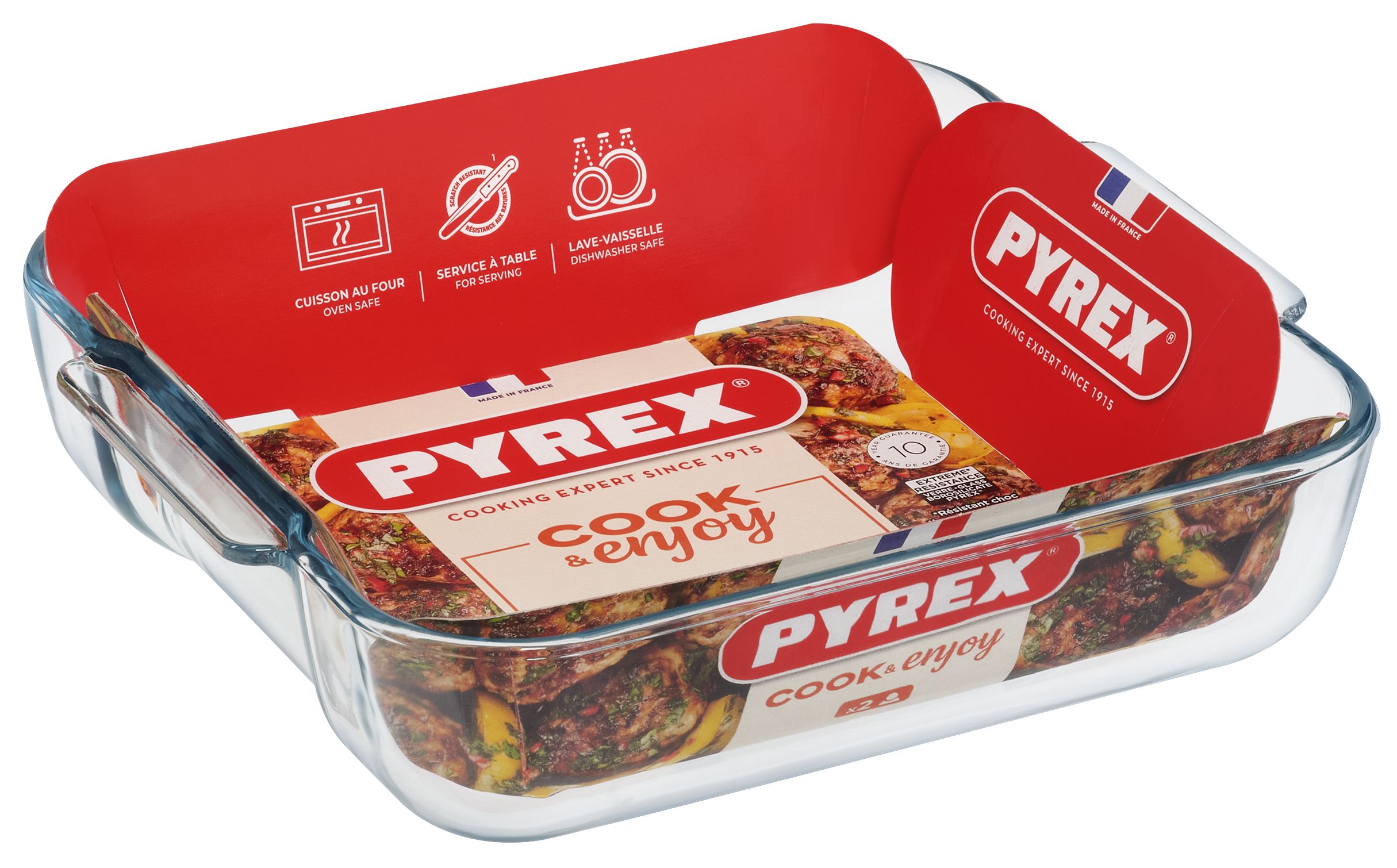 Форма с/к PYREX форма квадрат 25х21х6см з ручками (2л) (220B000/8446)