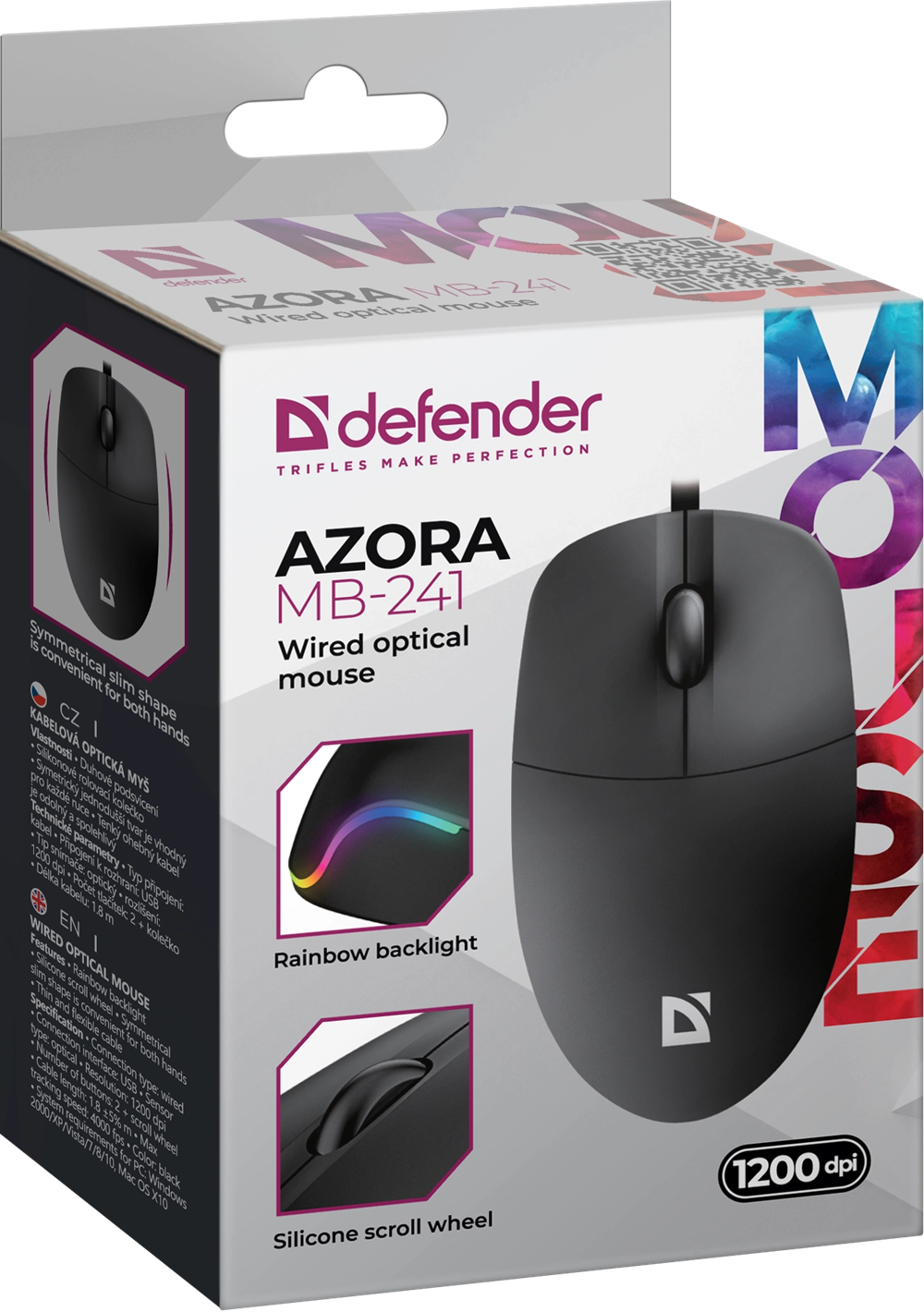 Миша Defender Azora MB-241 Black (52241) (7106519)