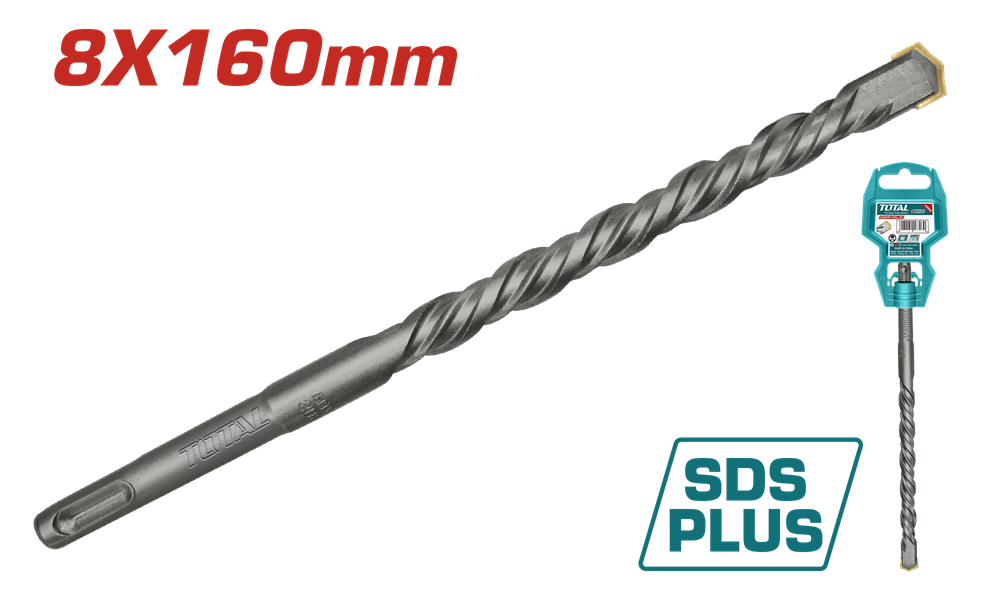 Акс.інстр TOTAL TAC310802 бур SDS plus 8x160мм