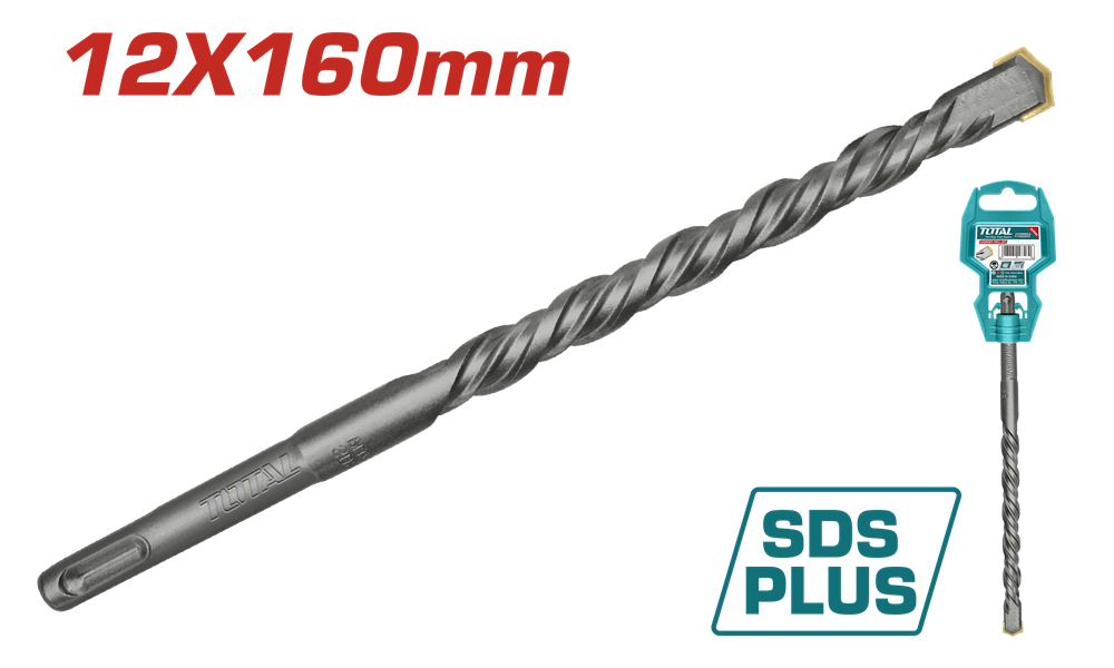 Акс.інстр TOTAL TAC311202 бур SDS plus 12x160мм