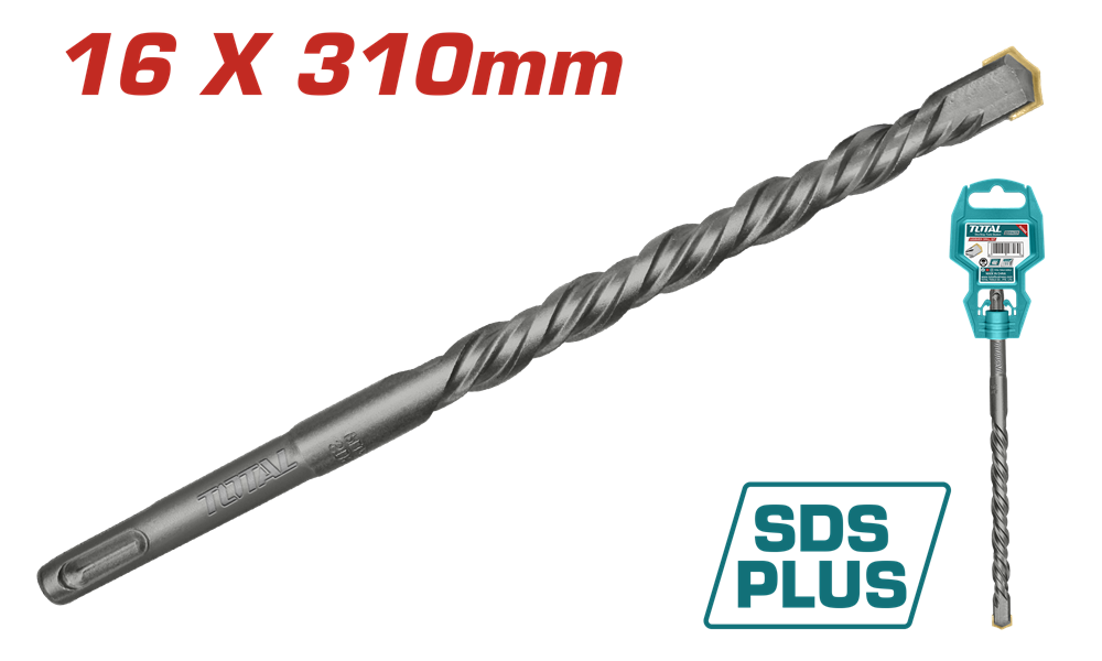 Акс.інстр TOTAL TAC311604 бур SDS plus 16x310мм
