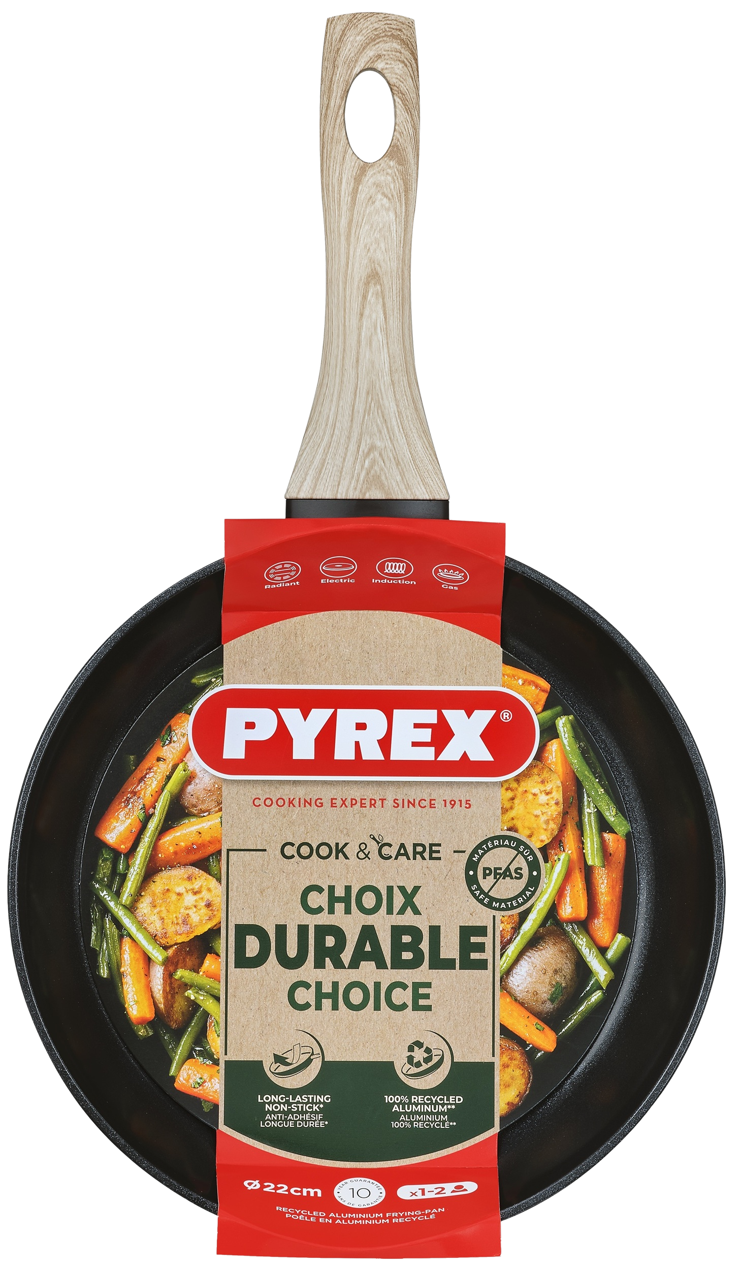Сковорода PYREX Cook&Care 22 см індукція б/кришки (CR22BF6/8046)