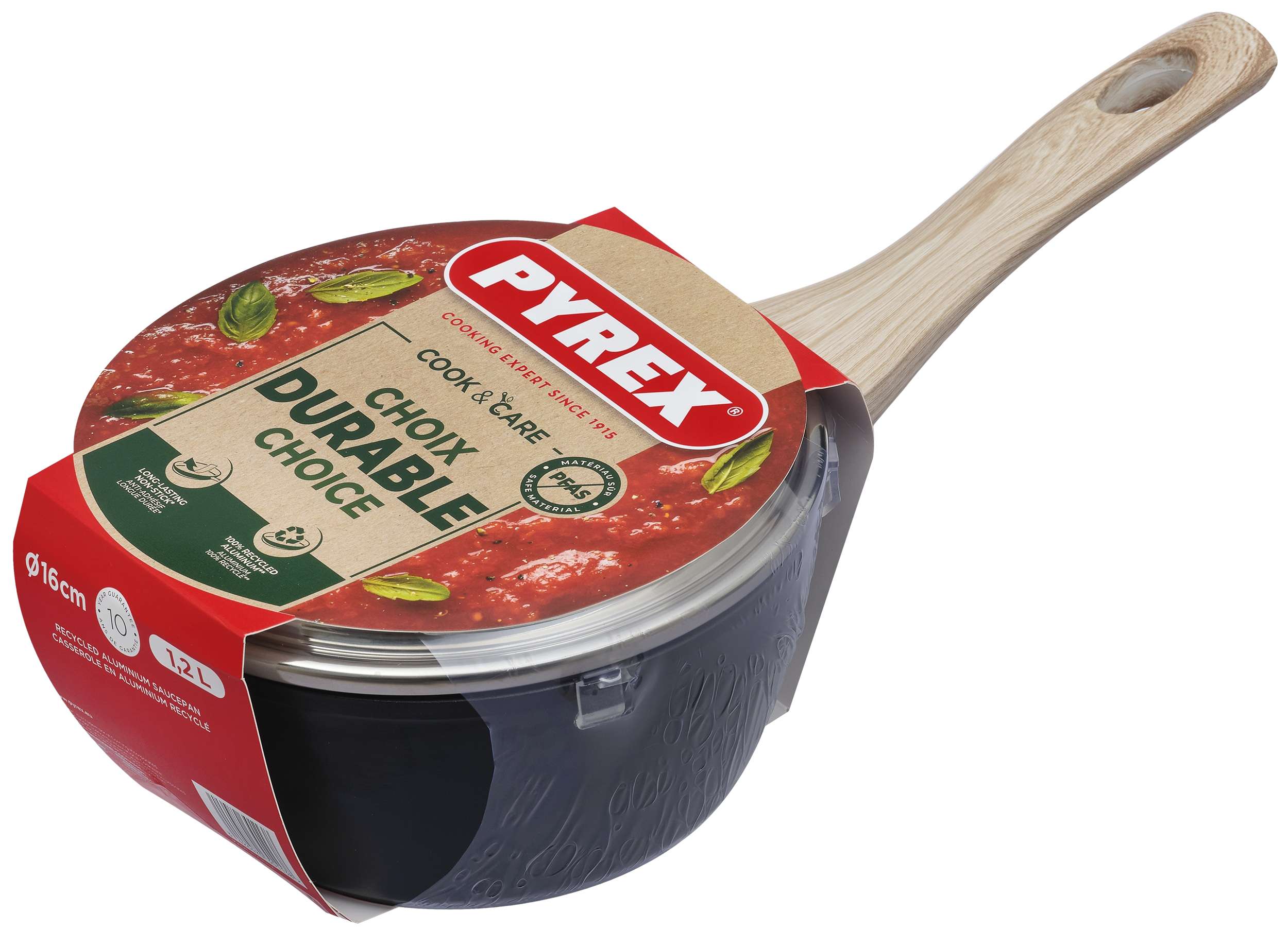 Ківш PYREX Cook&Care 16см індукція з кришкою (CR16AP6/8044)