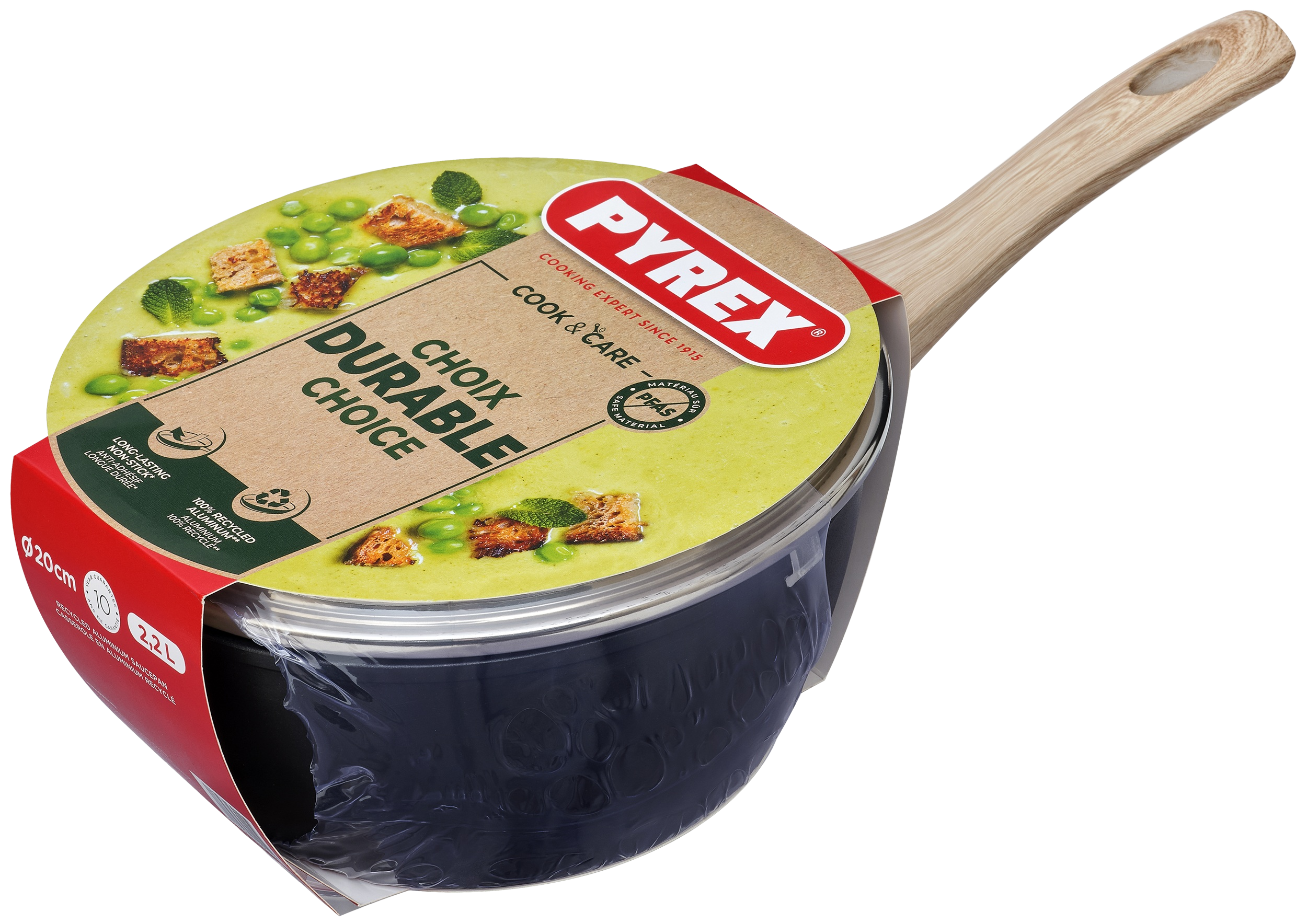 Ківш PYREX Cook&Care 20см індукція з кришкою (CR20AP6/8044)