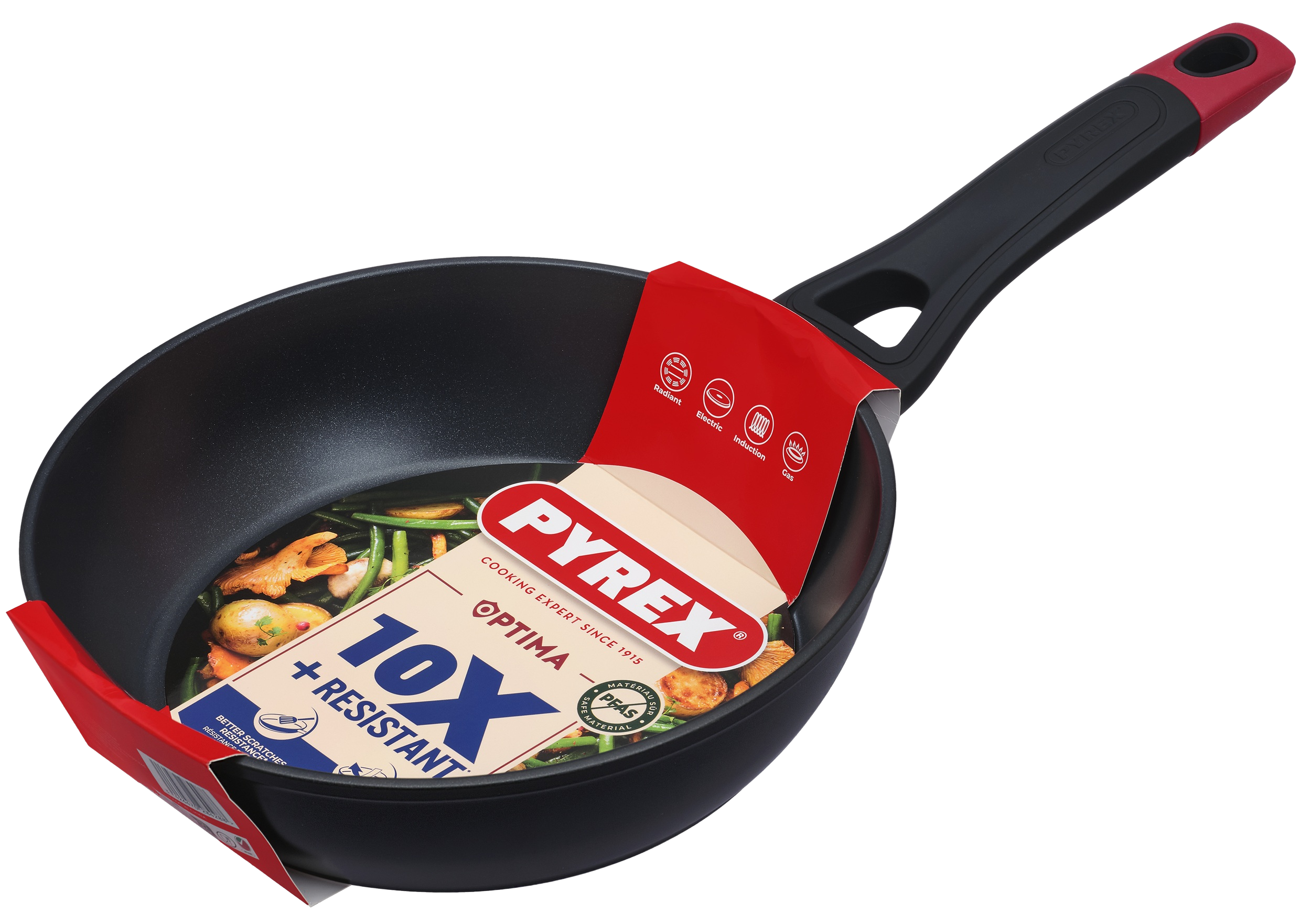 Сковорода PYREX OPTIMA глиб. 24 см індукція б/кришки (OT24DF6/8046)
