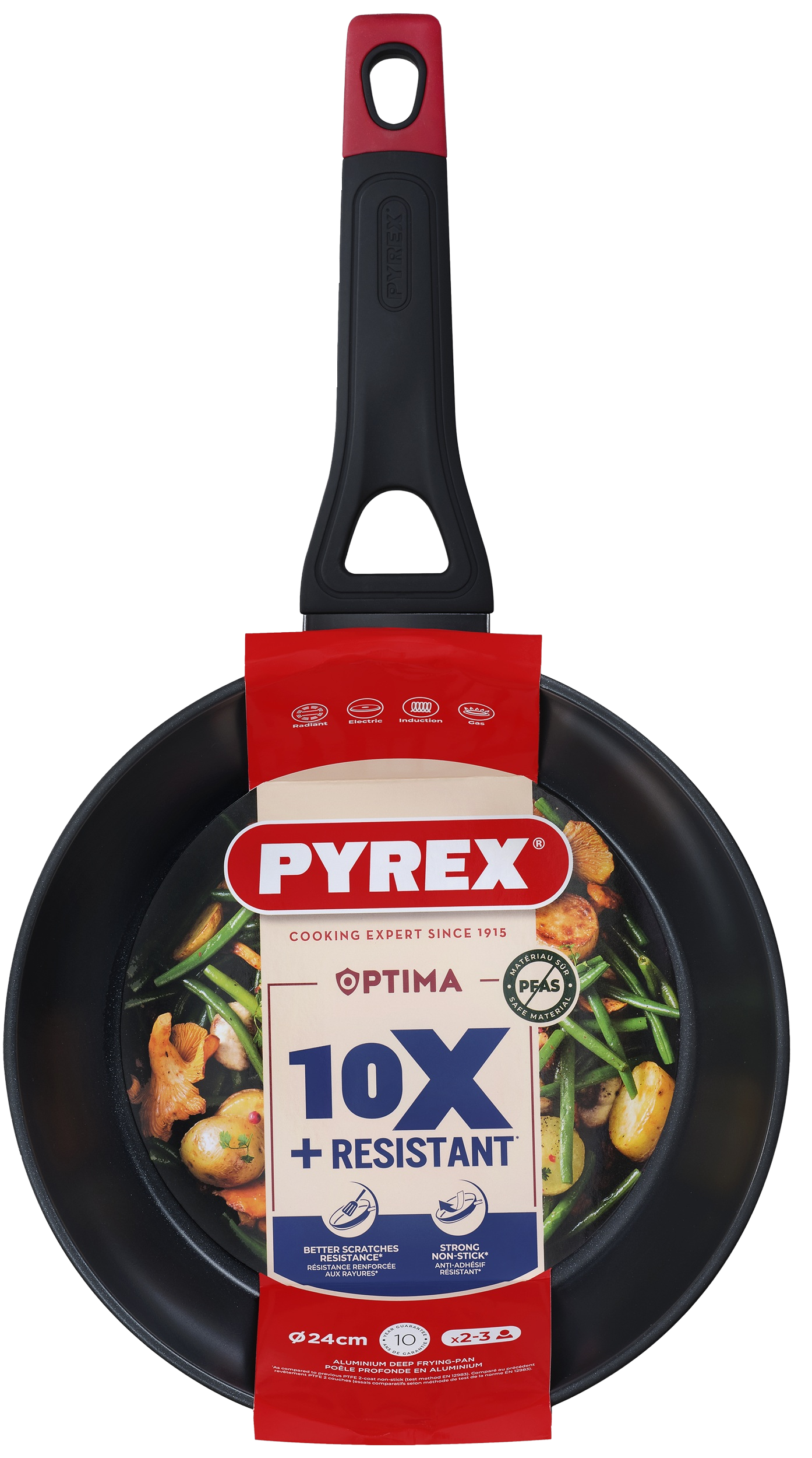 Сковорода PYREX OPTIMA глиб. 24 см індукція б/кришки (OT24DF6/8046)