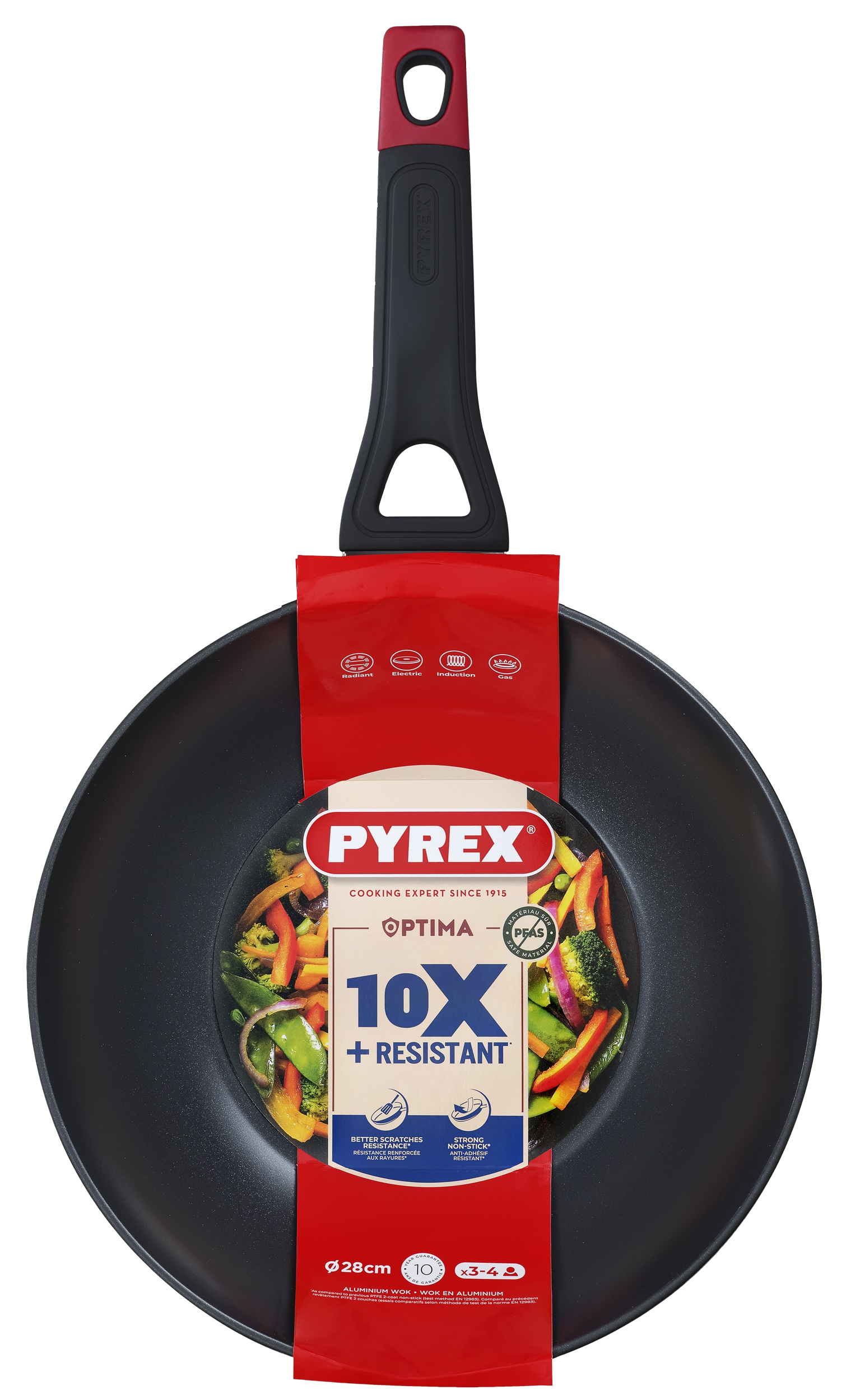 Сковорода PYREX OPTIMA WOK 28см індукція б/кришки (OT28BW6/8046)