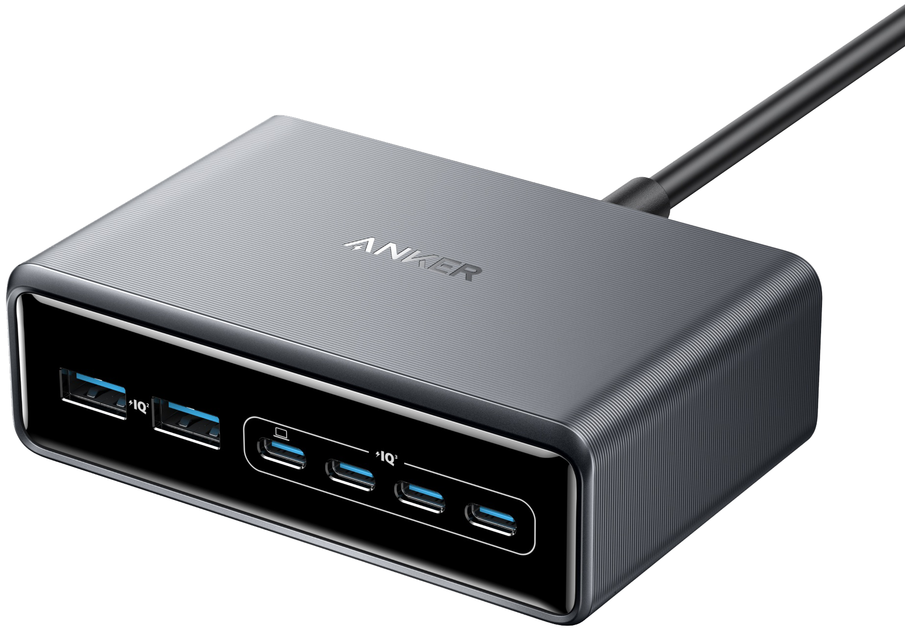 мережева зарядка ANKER GaNPrime Charger - 200W, 4xUSB-C PD & 2xUSB-A (Black)