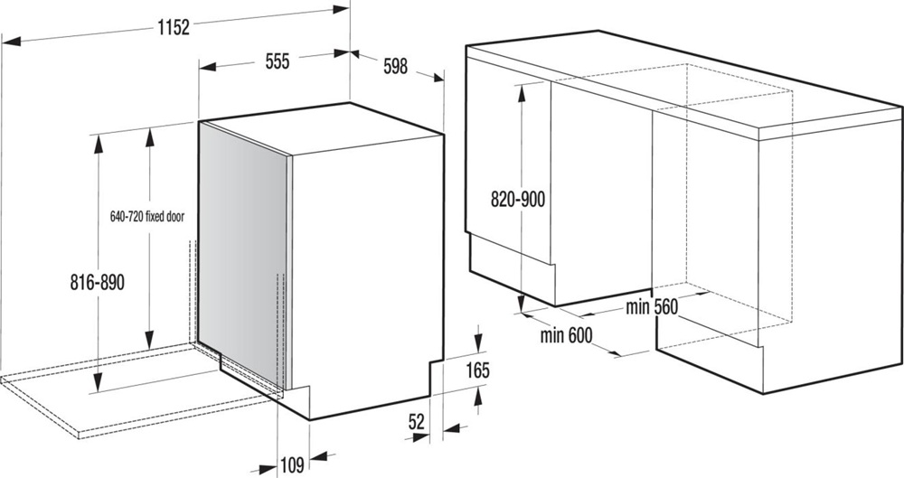 Вбуд. посудомийка GORENJE GV 673 C65