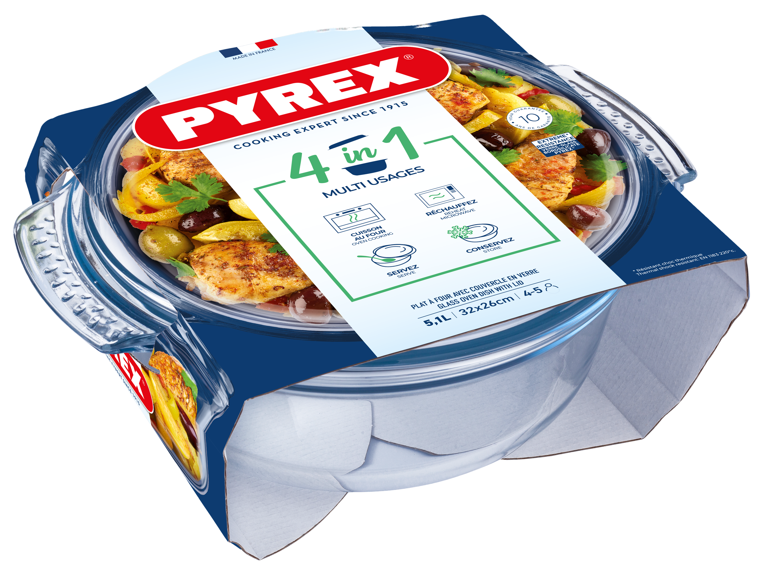 Каструля с/к PYREX кастрюля кругл. 3.7л + 1.4л (118A000/7643)