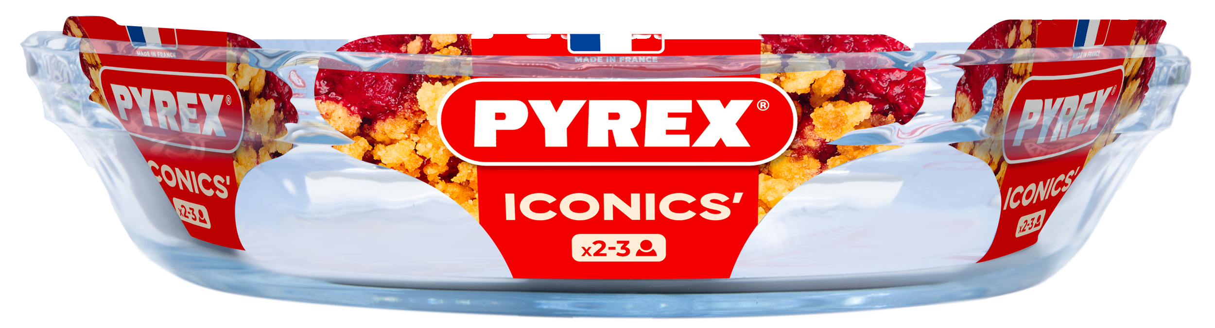 Форма с/к PYREX форма кругл. 26х23см (1,3л) рефл з ручками (198B000/8048)