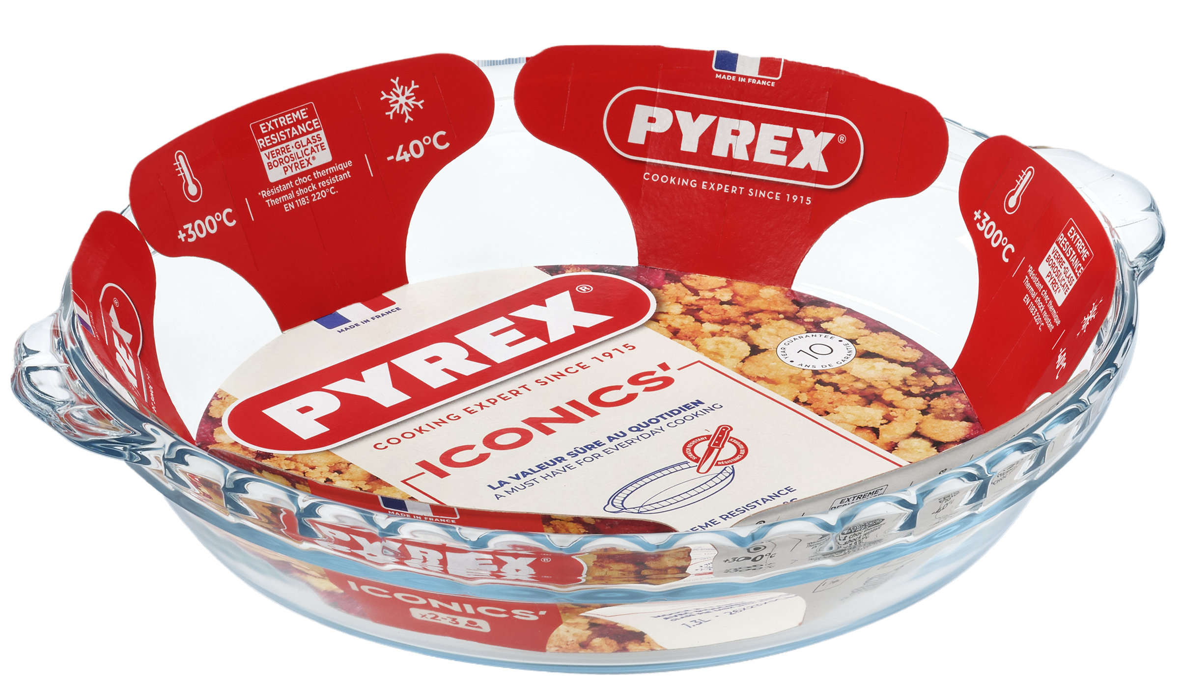 Форма с/к PYREX форма кругл. 26х23см (1,3л) рефл з ручками (198B000/8048)