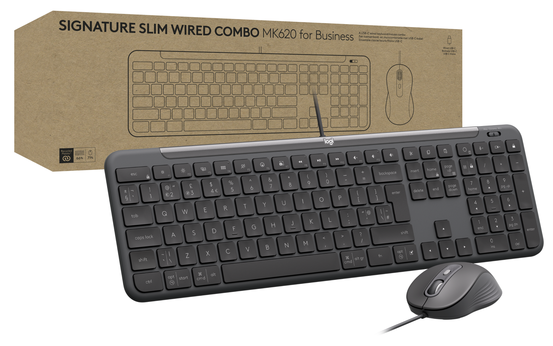 IT/наб LOGITECH Signature Slim MK620 Wired Combo for Business -GRAPHITE (920-013349)