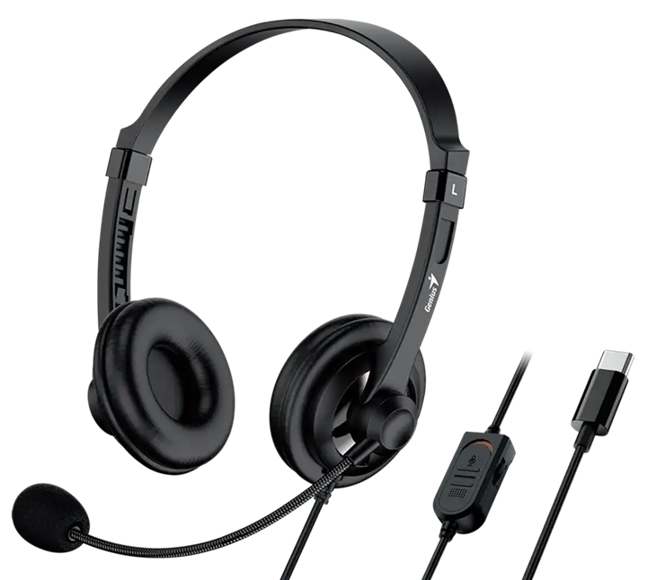 Гарнітура Genius HS-230U USB-C Black  (7095641)