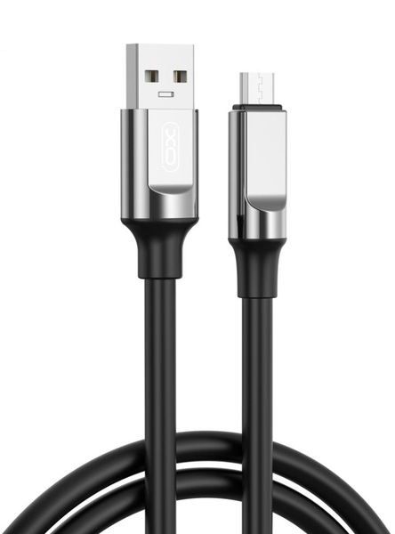 кабель XO NB251 Liquid Silicone Rubber USB-A to Micro - 6A - 1m (Чорний)