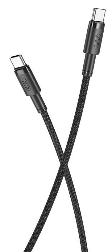 кабель XO NBQ199 High Power Braided Type-C to Type-C - 100W - 1m (Чорний)