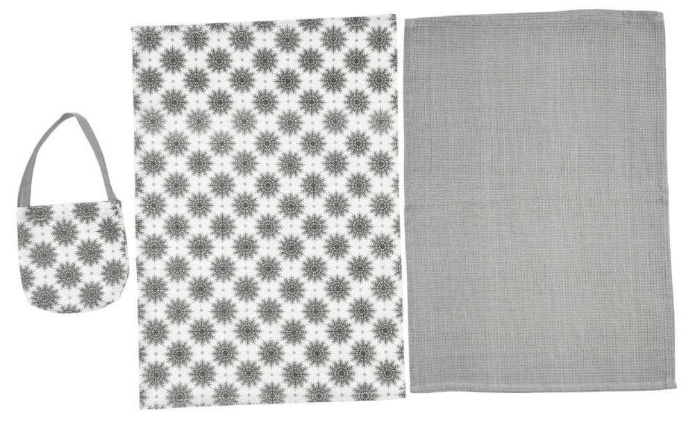 Кухонний текстиль SOHO Наб. руш. 40*60см бавовна 100% Snow Grey сумка 2 шт.