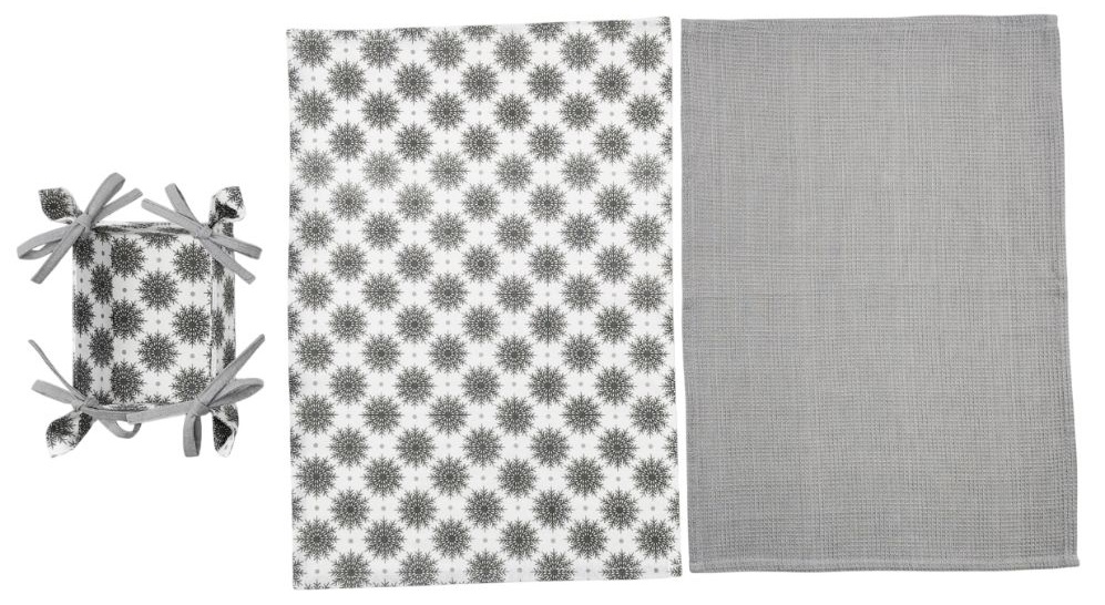 Кухонний текстиль SOHO Наб. руш. 40*60см бавовна 100% Snow Grey хліб. 2 шт.