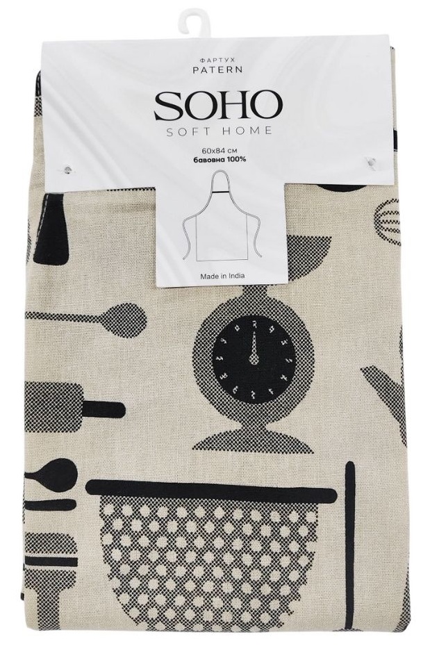 Кухонний текстиль SOHO ФАРТУХ 60*84см бавовна 100% Patern