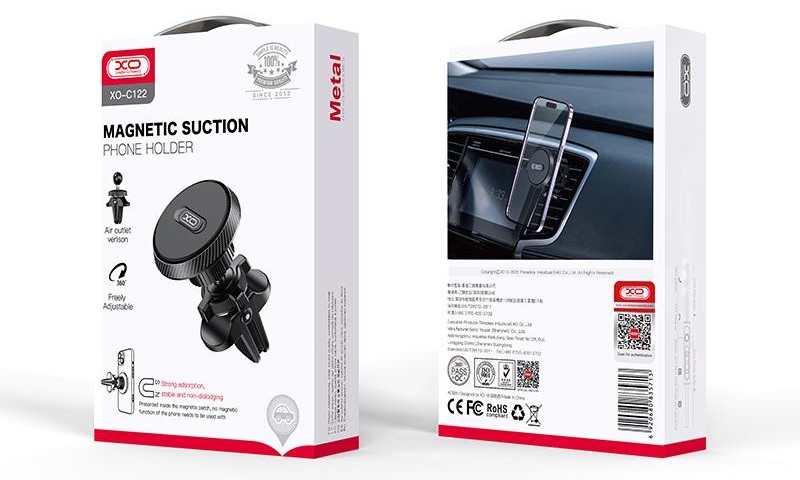 Автотримач XO C122 Air Vent Car Holder Round Magnetic Bracket Black (7109734)