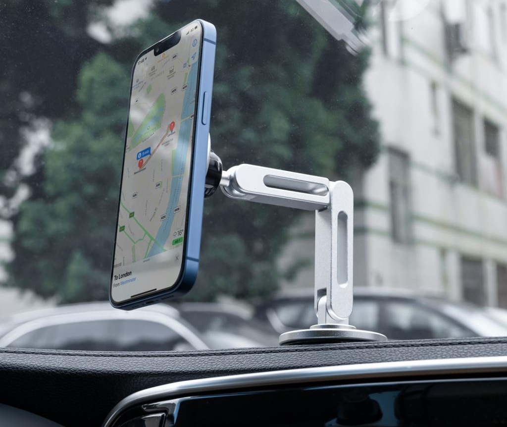 Автотримач XO C148 Universal Magnetic metal 360° rotating Holder Silver (7109739)