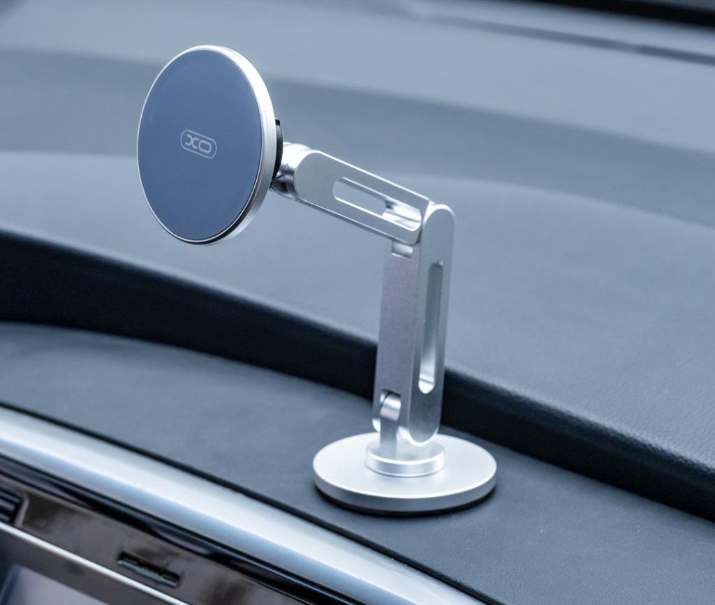 Автотримач XO C148 Universal Magnetic metal 360° rotating Holder Silver (7109739)