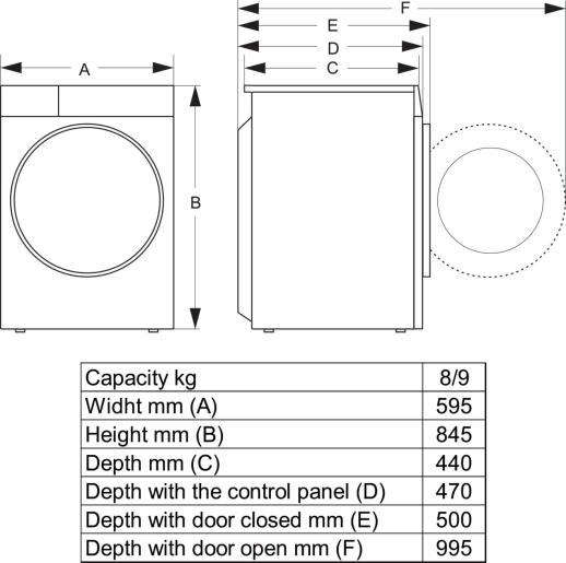 Пральна машина HISENSE WF5I9043BBFS