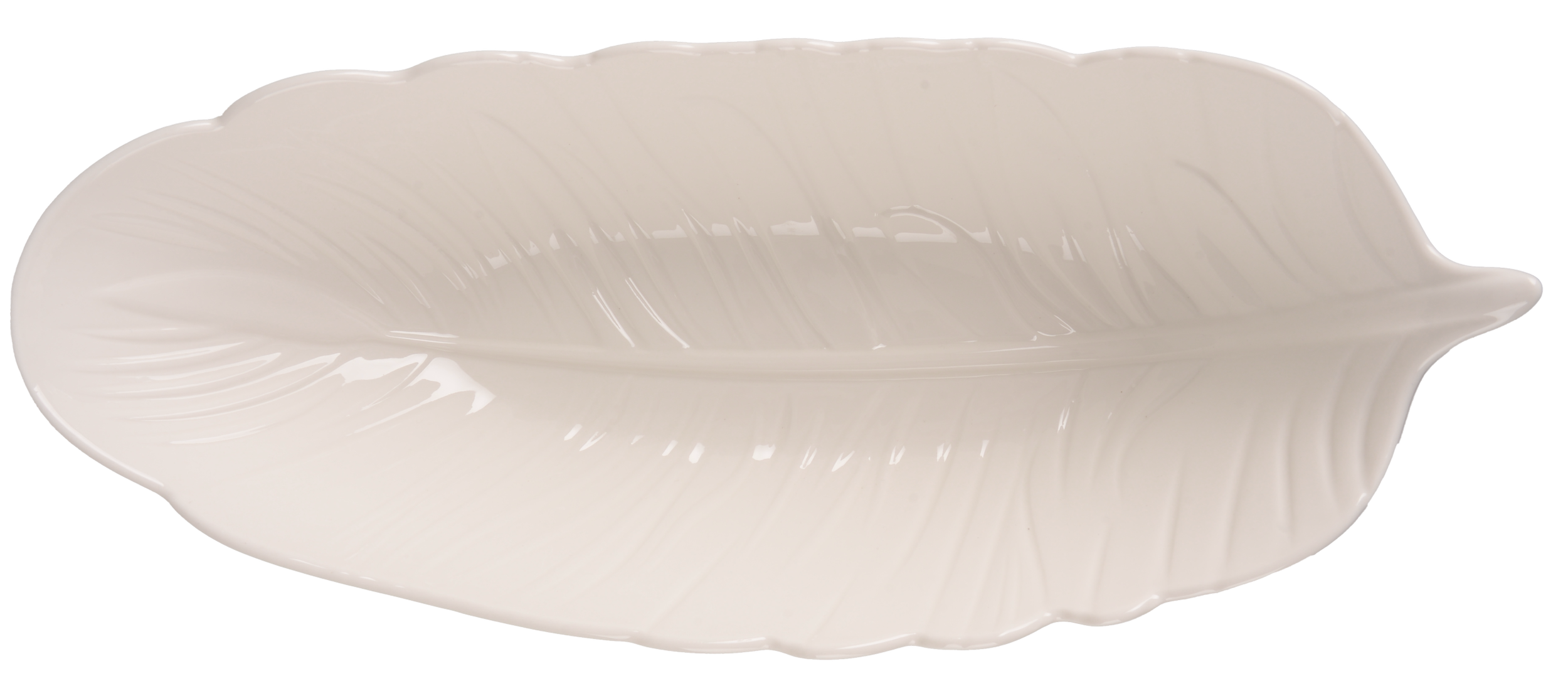 Блюдо LED DEEP LEAF WHITE / овал./ 35Х14Х8см (B010392)