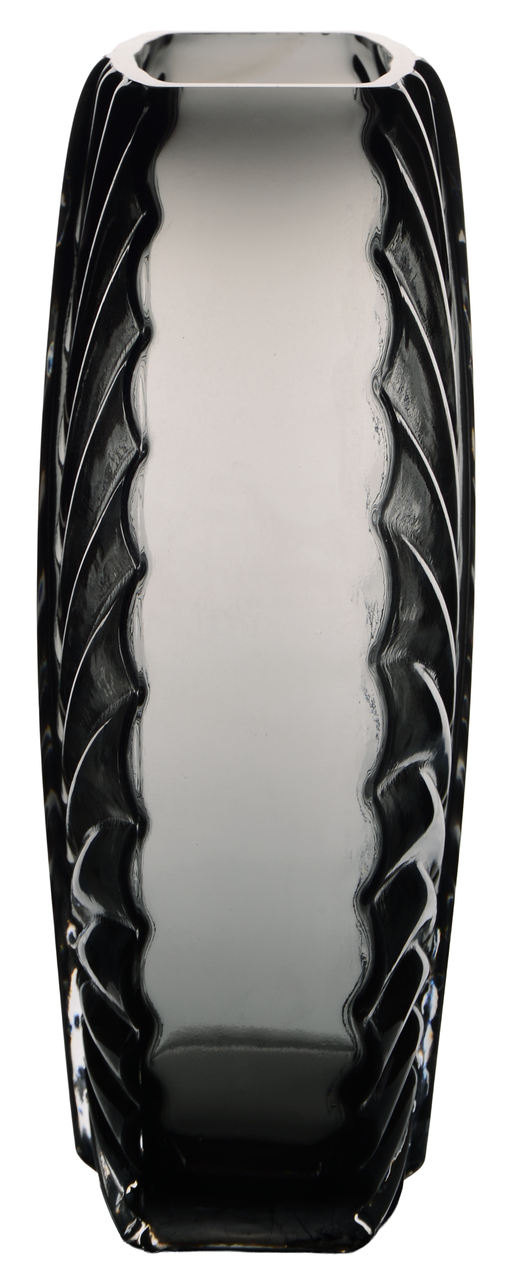Ваза VIVA LEAF /25см /димч.-сірий/кор.уп. (A060205)